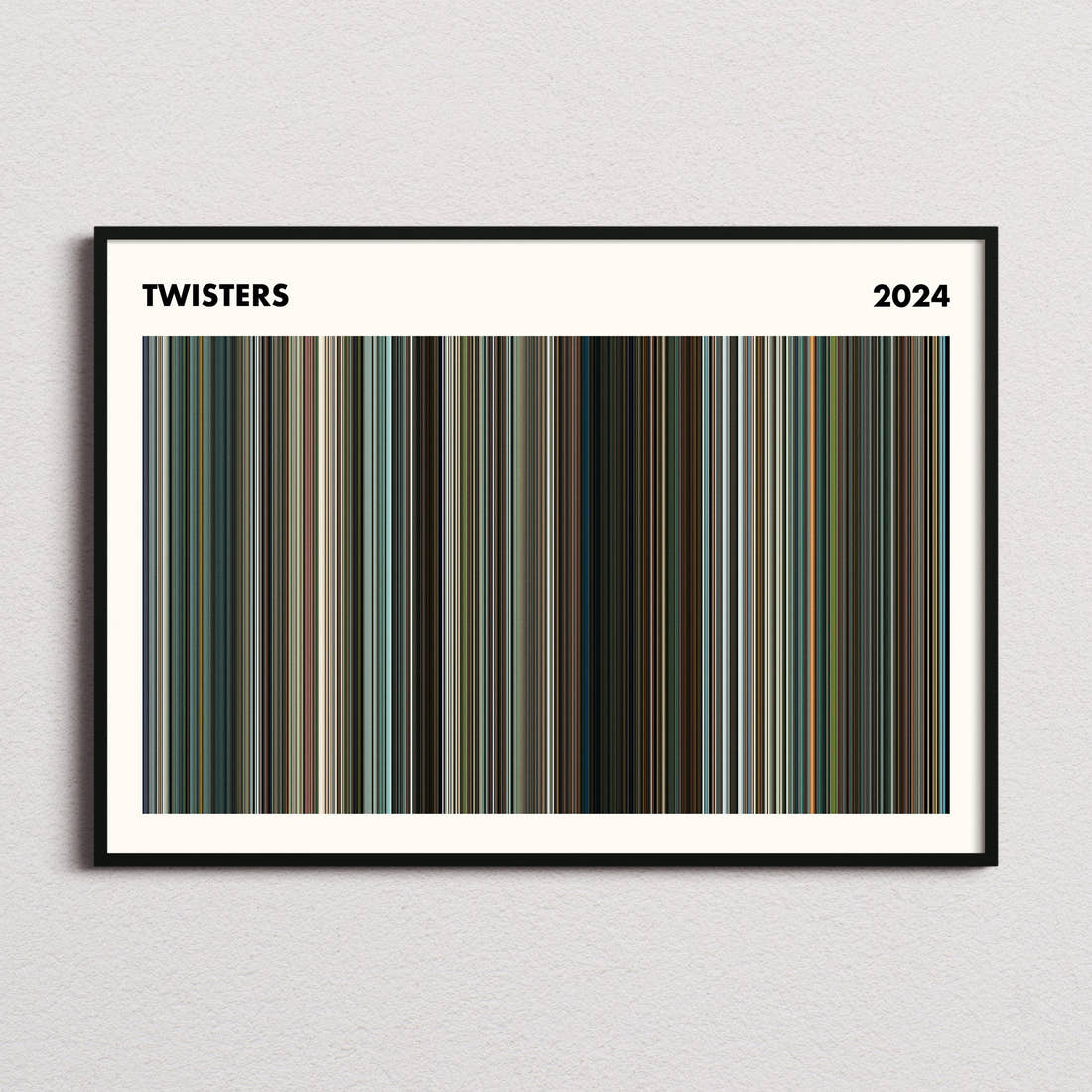 Twisters Movie Barcode Poster - Simplified