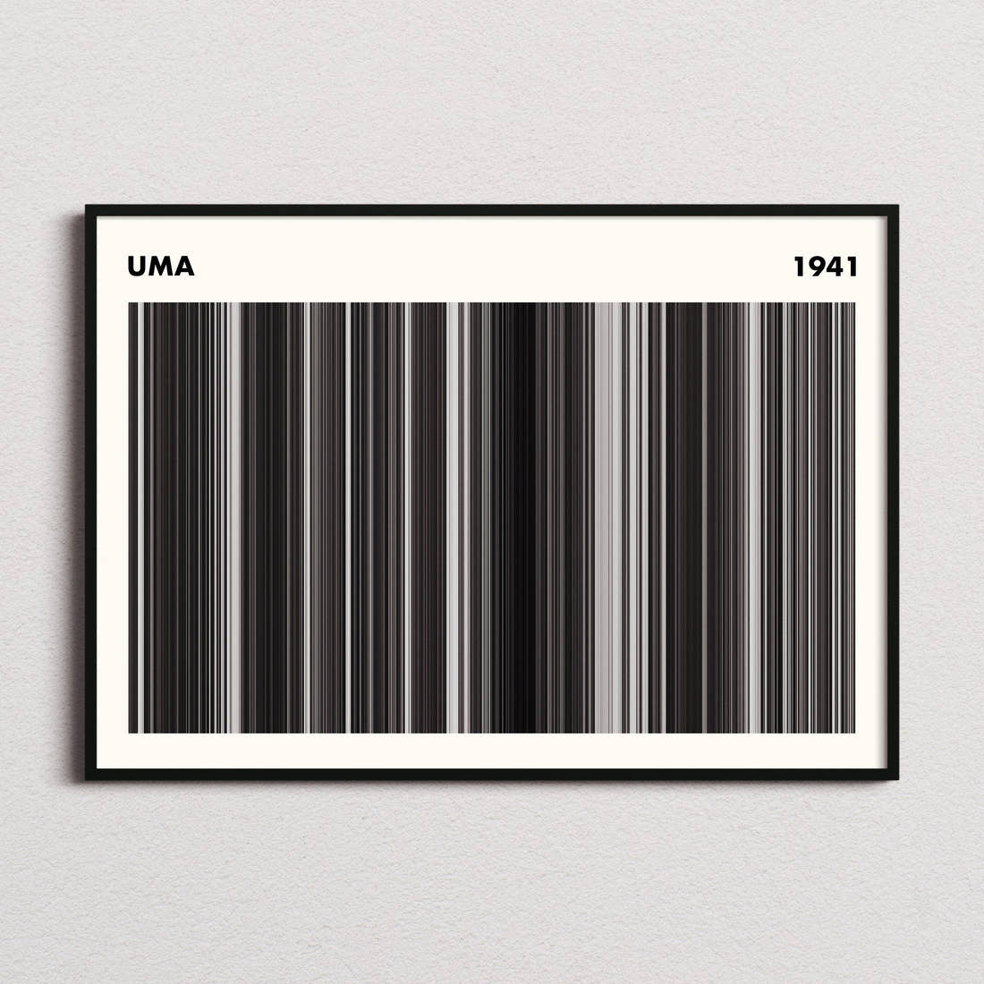 Uma Movie Barcode Poster - Simplified