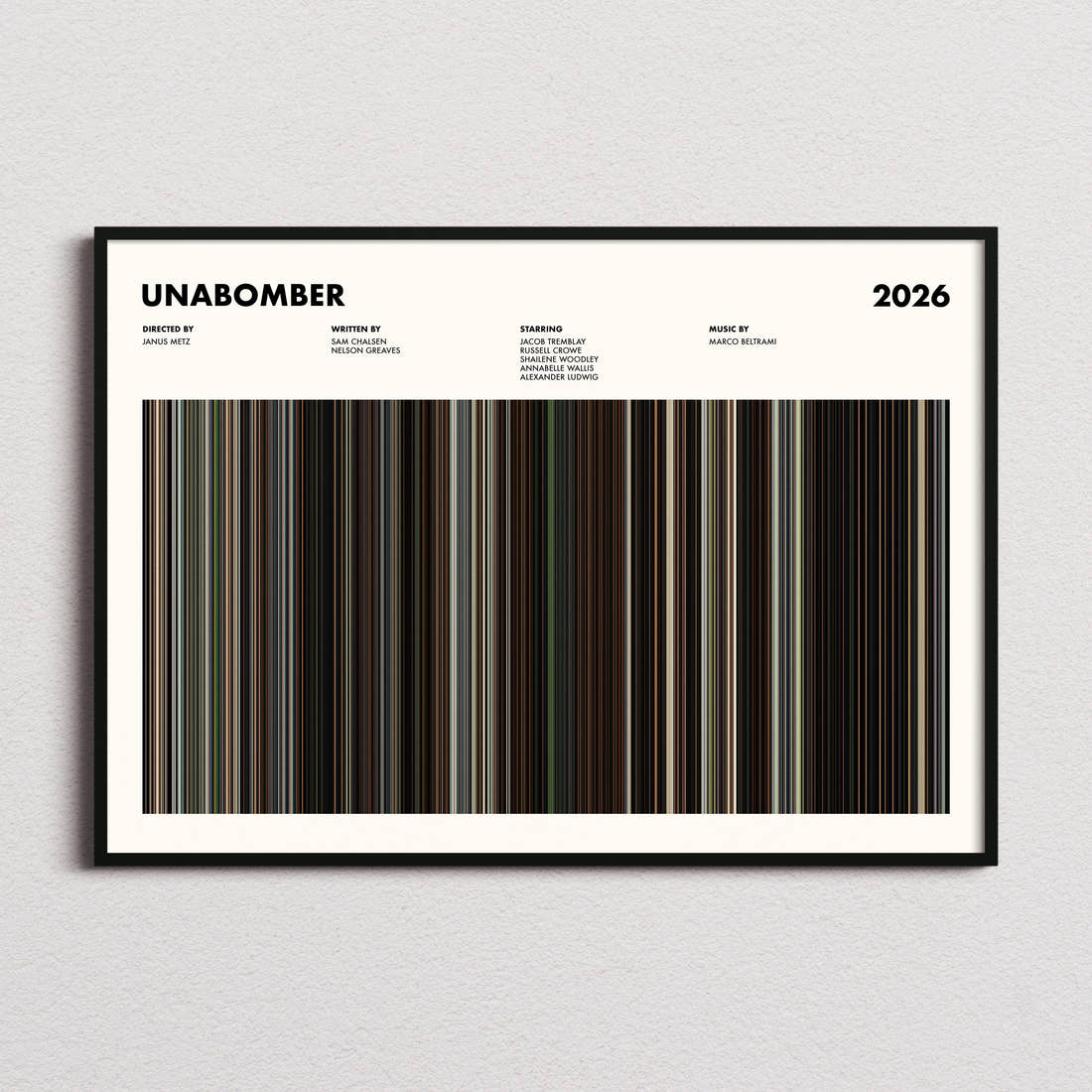 Unabomber Movie Barcode Poster