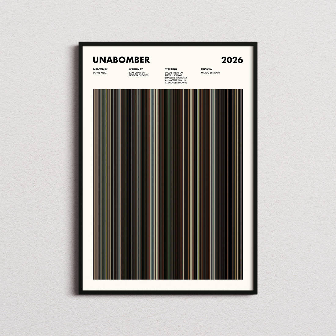 Unabomber Movie Barcode Poster