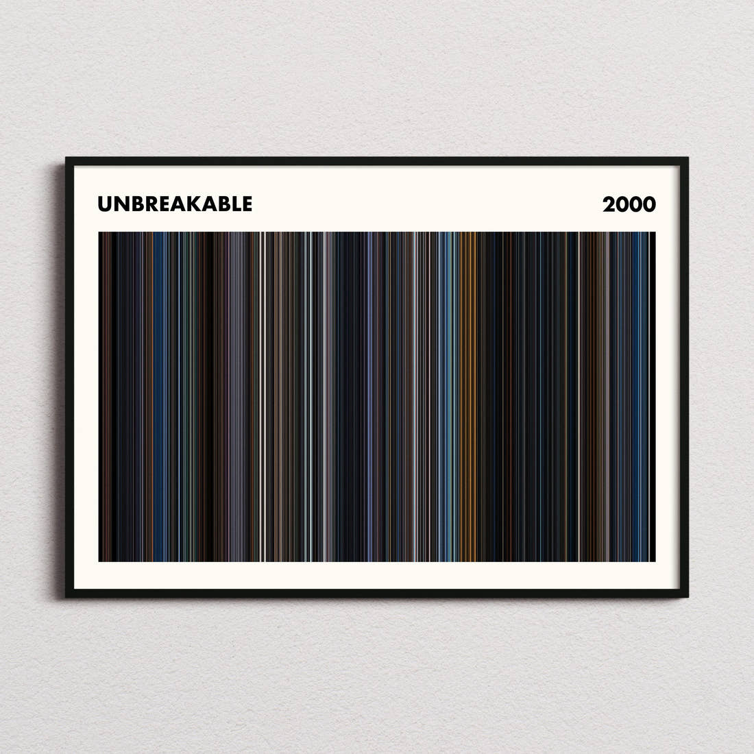 Unbreakable Movie Barcode Poster - Simplified