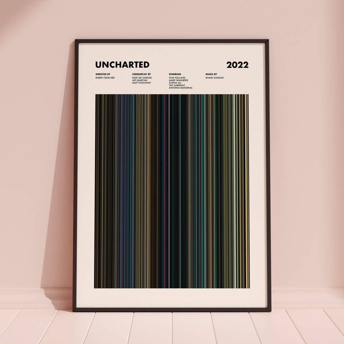Uncharted Movie Barcode Poster