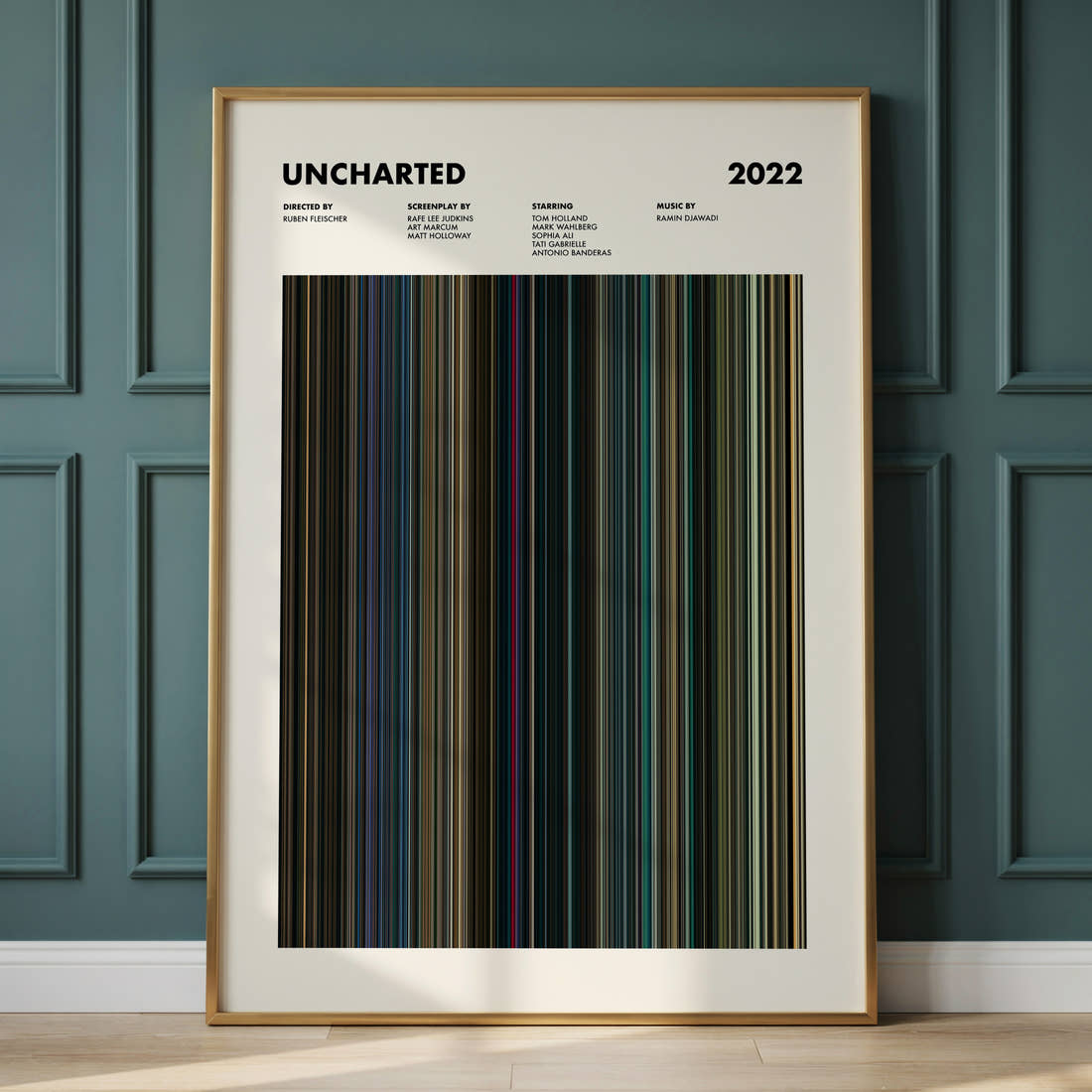 Uncharted Movie Barcode Poster