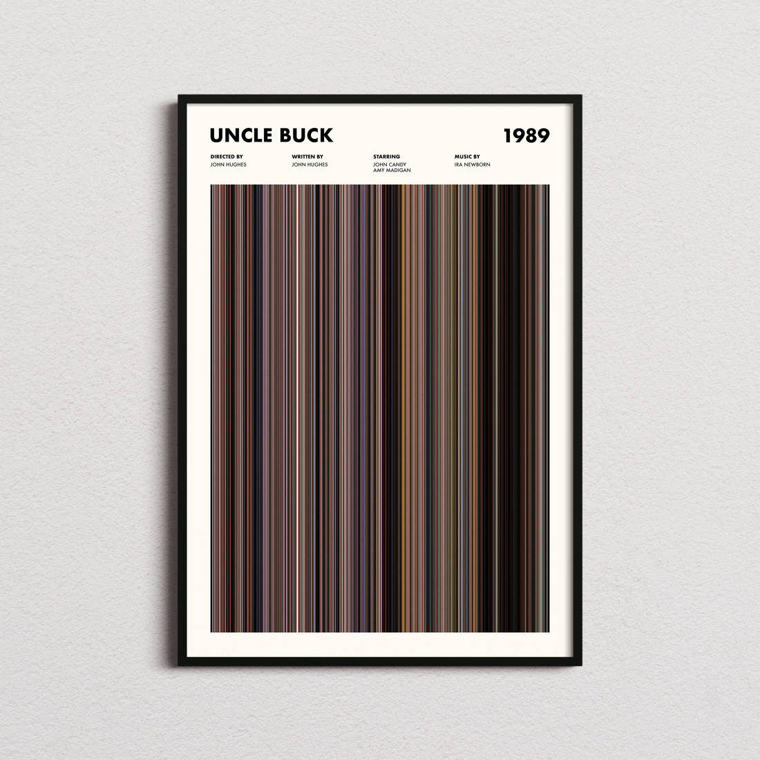 Uncle Buck Movie Barcode Poster