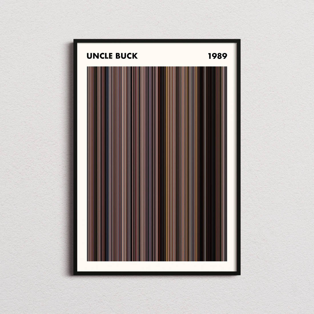 Uncle Buck Movie Barcode Poster - Simplified