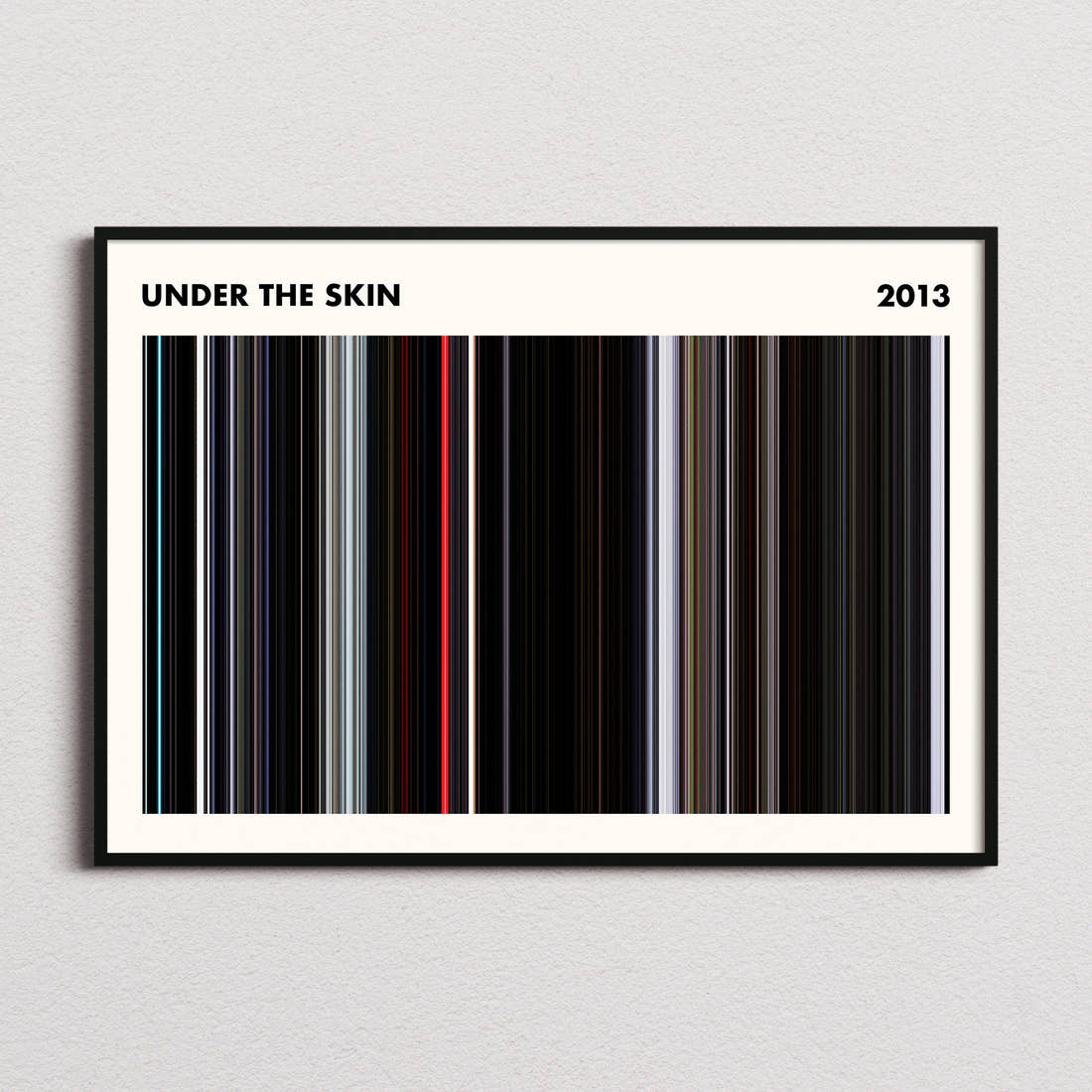 Under the Skin Movie Barcode Poster - Simplified