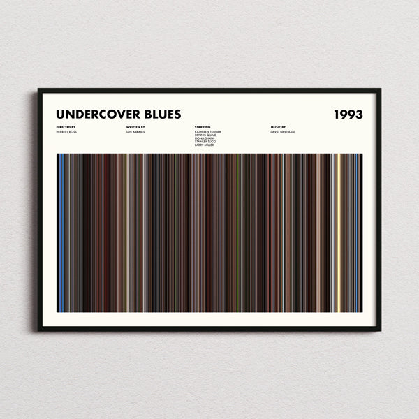 Undercover Blues Movie Barcode Poster