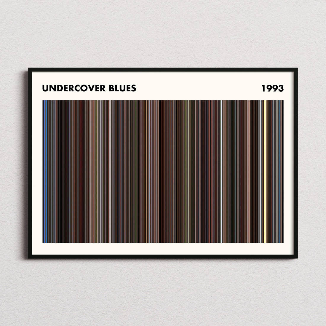 Undercover Blues Movie Barcode Poster - Simplified