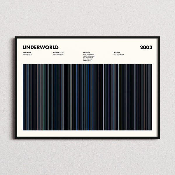 Underworld Movie Barcode Poster