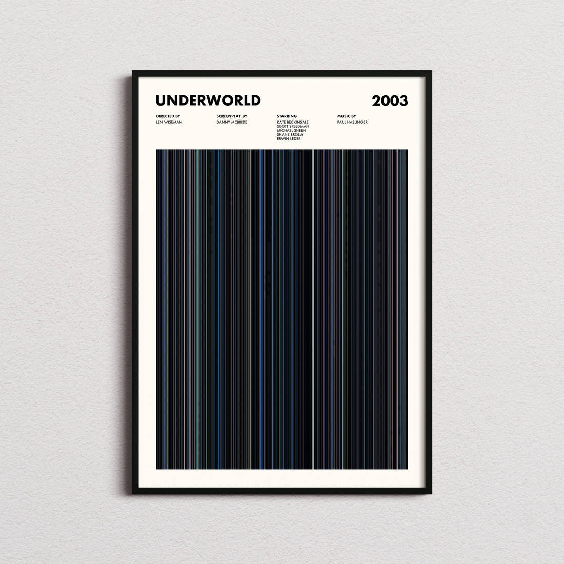 Underworld Movie Barcode Poster