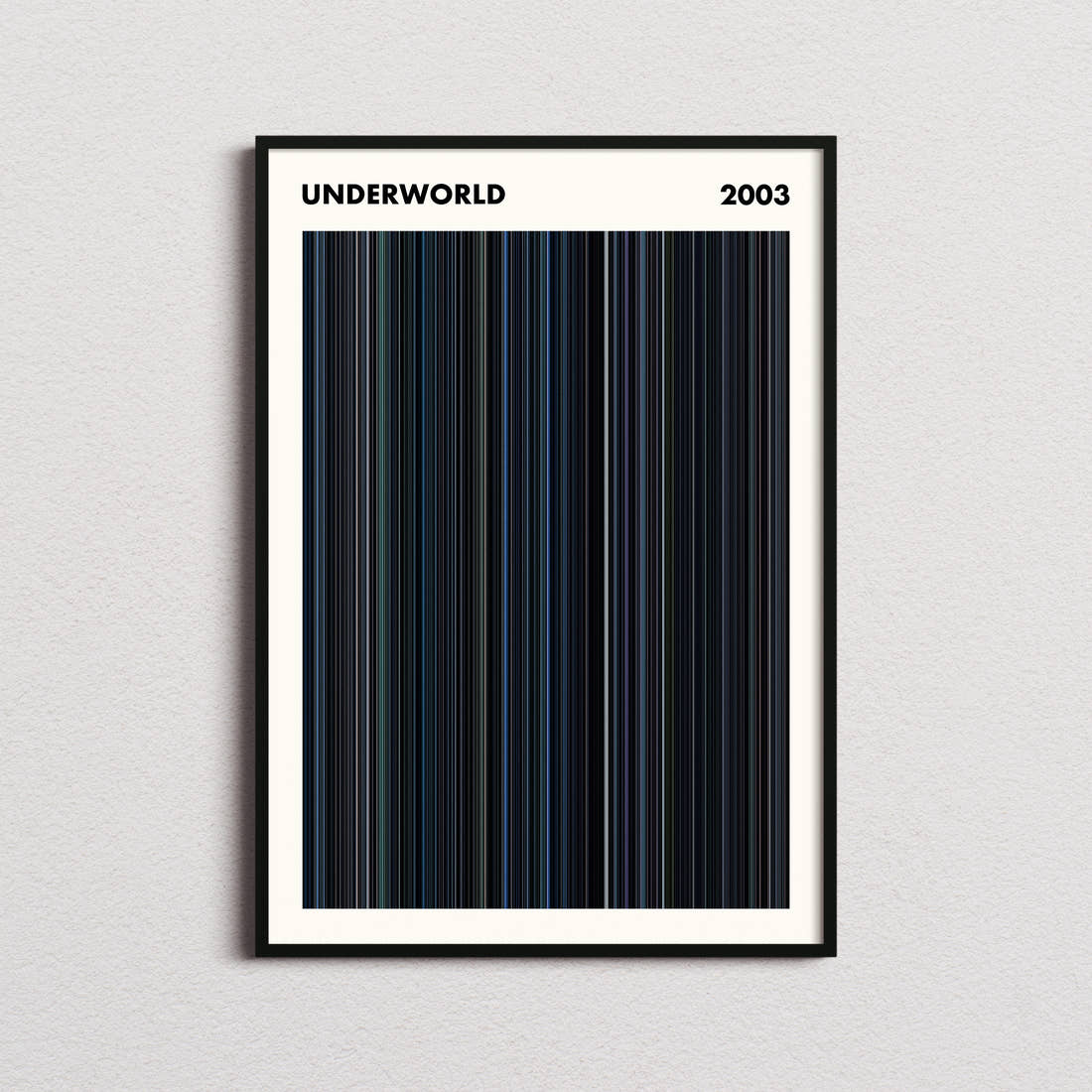 Underworld Movie Barcode Poster - Simplified