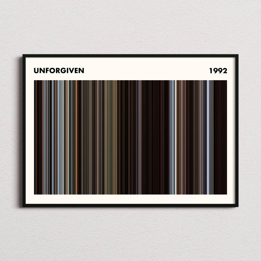 Unforgiven Movie Barcode Poster - Simplified