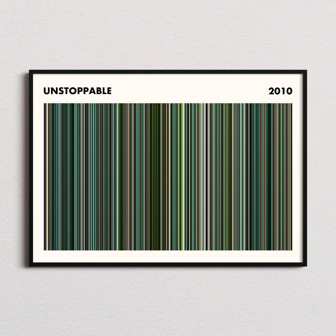Unstoppable Movie Barcode Poster - Simplified