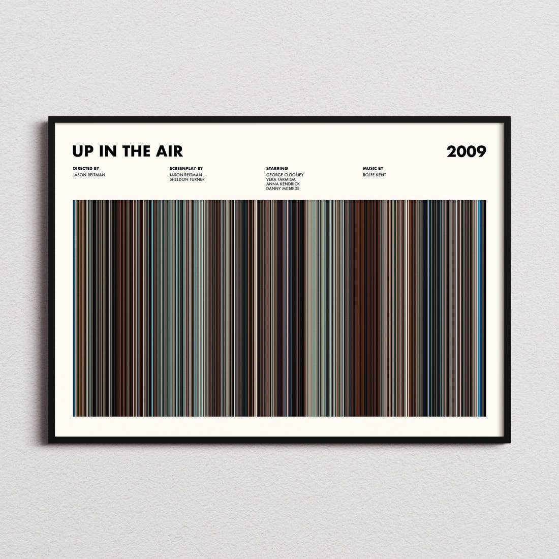 Up in the Air Movie Barcode Poster