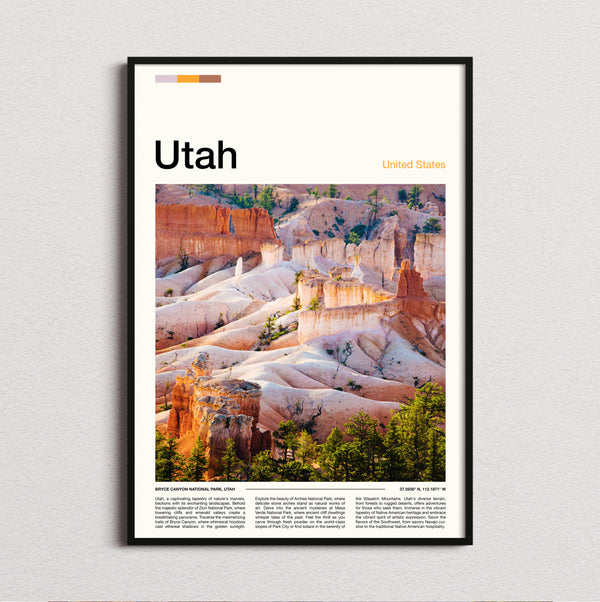 Utah - Canyon Hoodoos In Warm Light - Travel Print