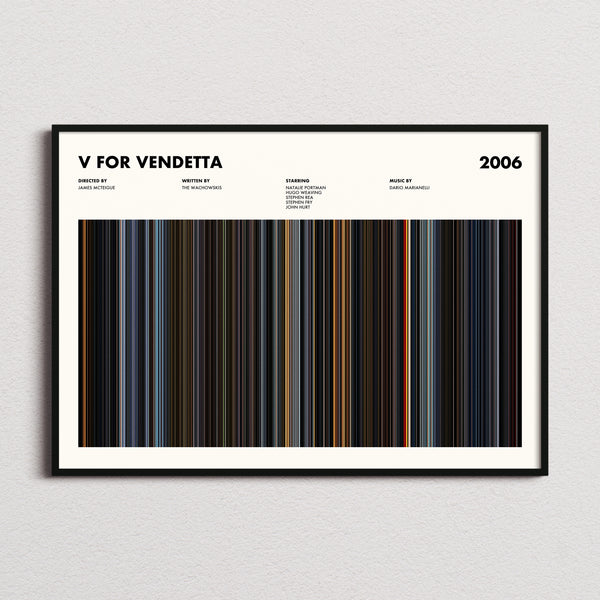V For Vendetta Movie Barcode Poster