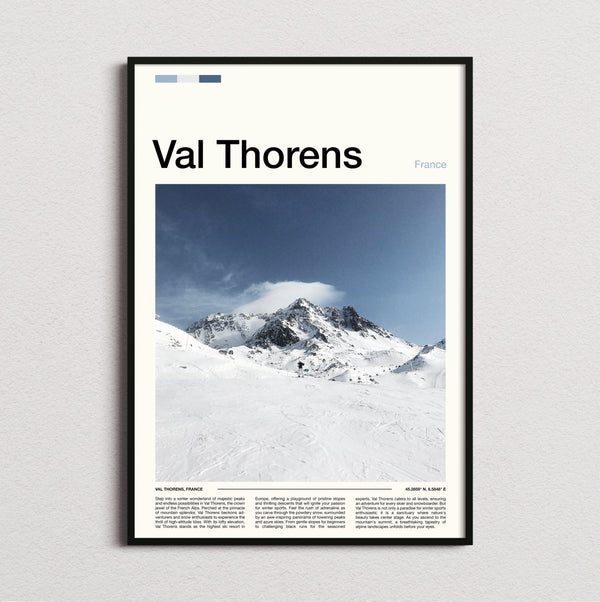 Val Thorens - Snowy Mountains - Travel Print