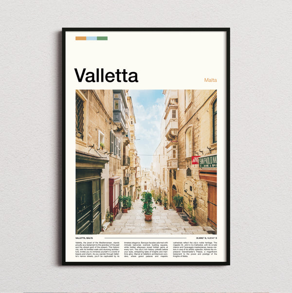 Valletta - Narrow Street - Travel Print