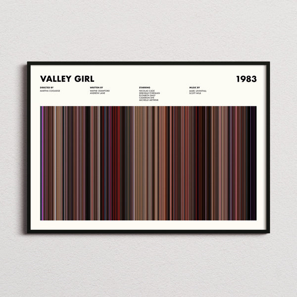 Valley Girl Movie Barcode Poster