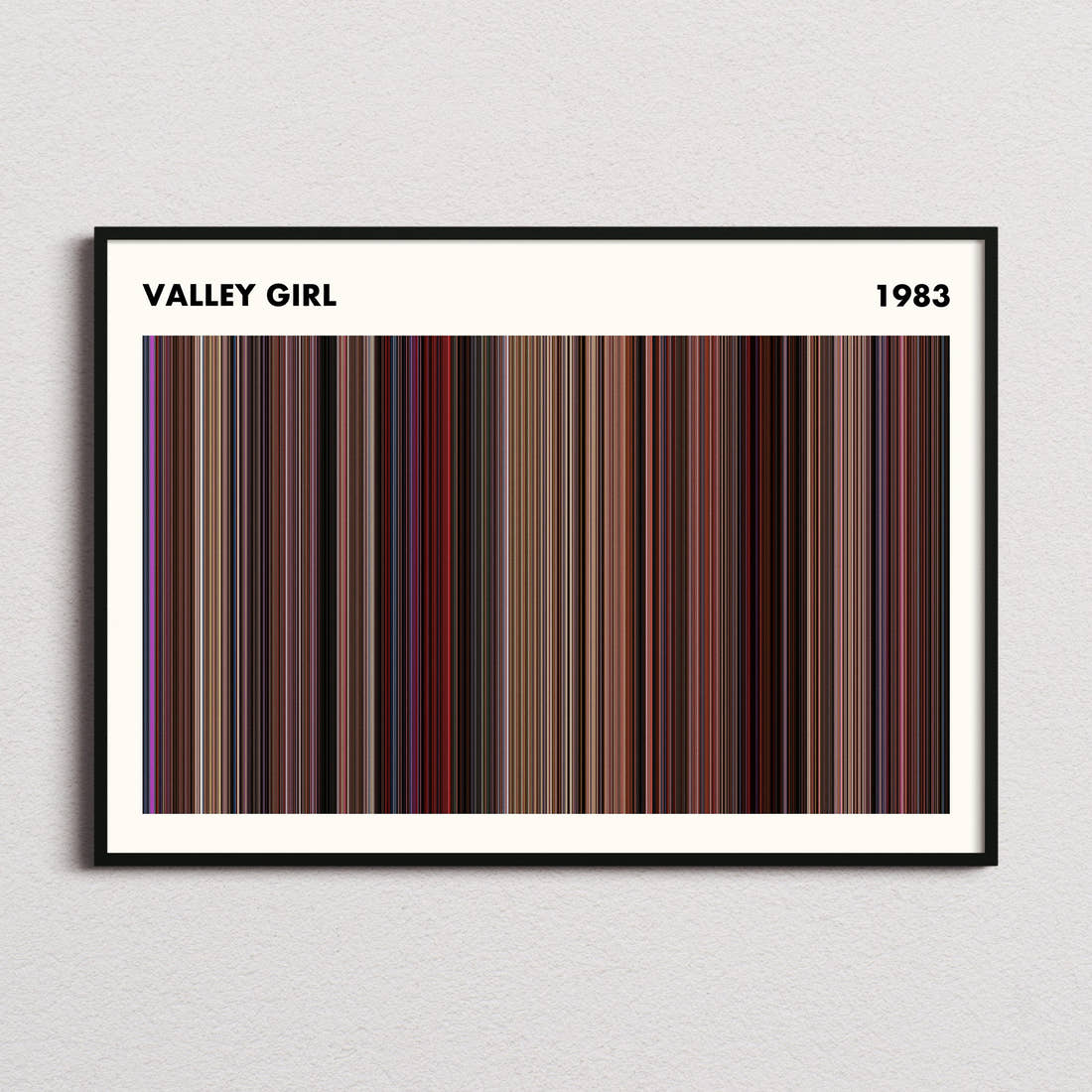 Valley Girl Movie Barcode Poster - Simplified