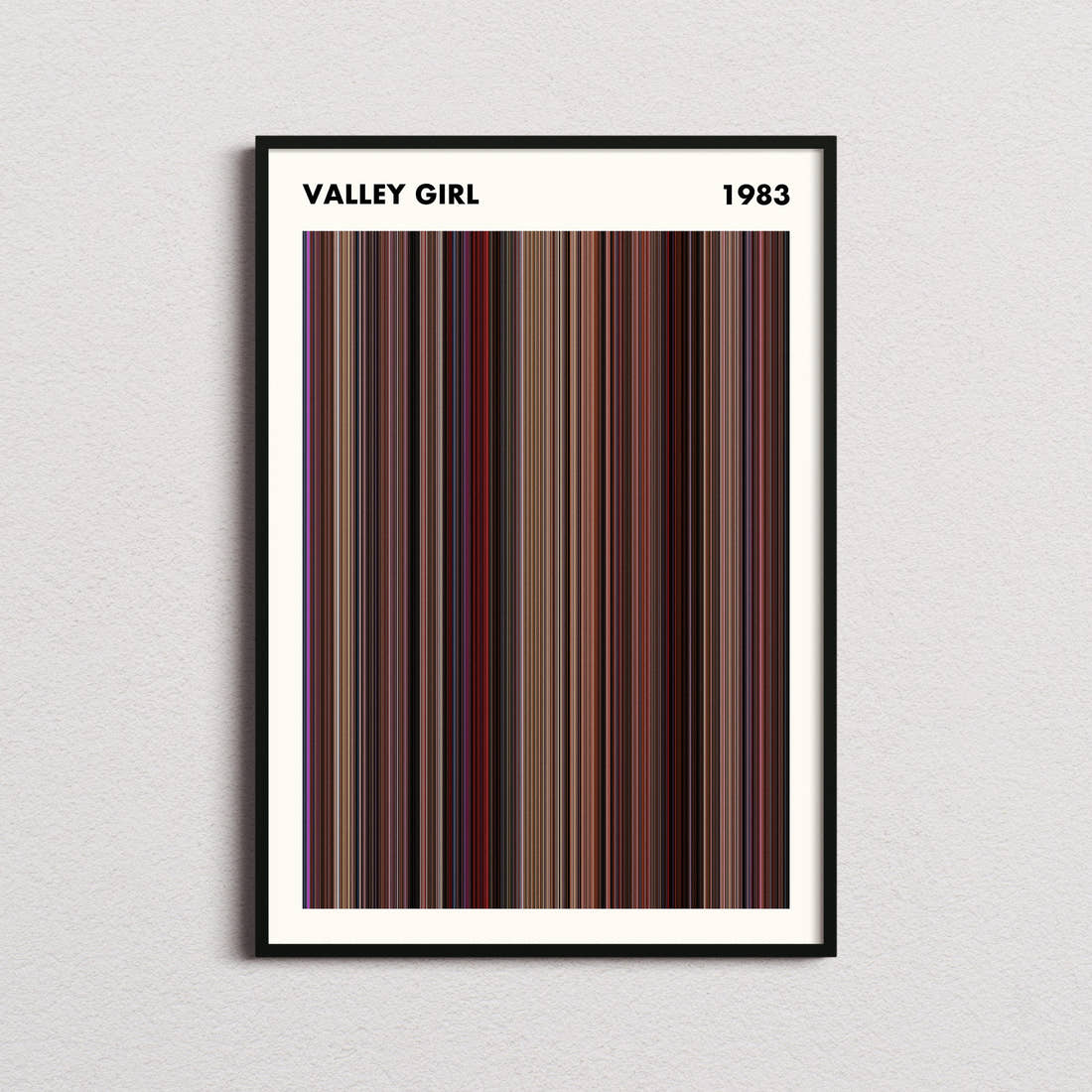 Valley Girl Movie Barcode Poster - Simplified