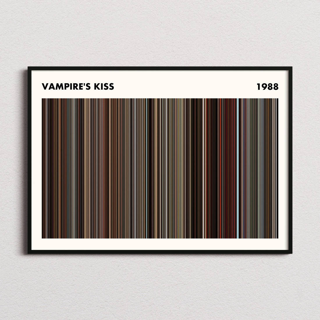 Vampire's Kiss Movie Barcode Poster - Simplified