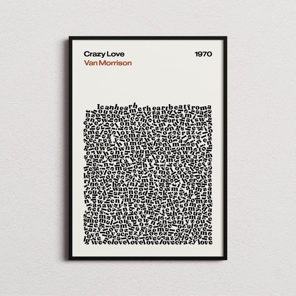 Van Morrison Crazy Love Lyric Print