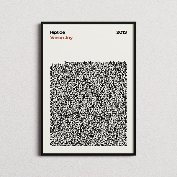 Vance Joy Riptide Lyric Print