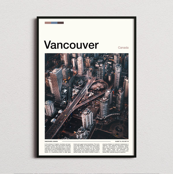 Vancouver - Aerial Highway Interchange - Travel Print