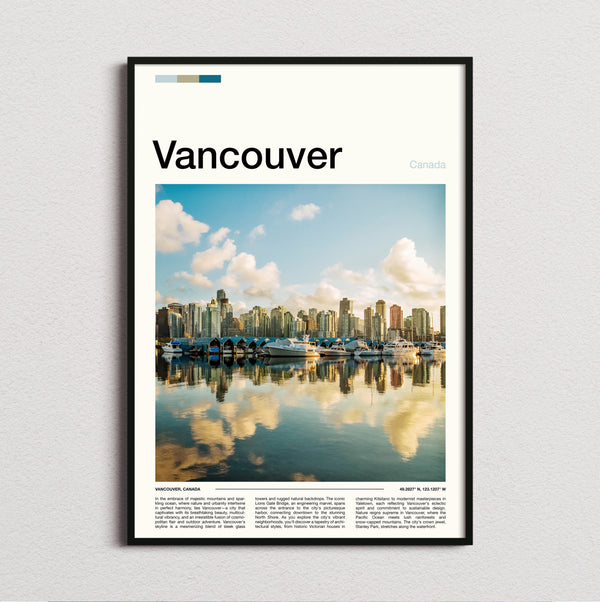 Vancouver - Waterfront Skyline - Travel Print