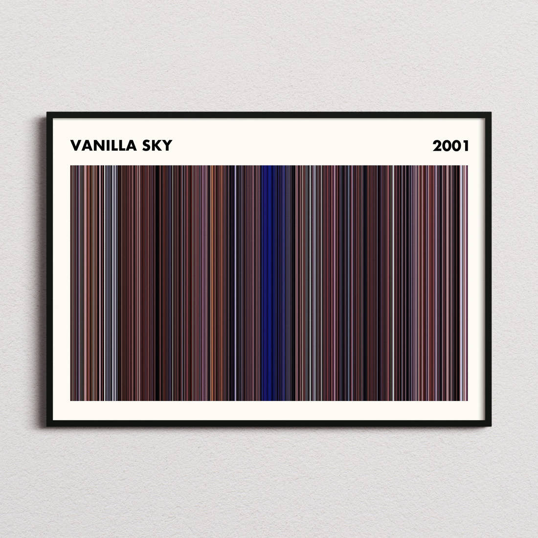 Vanilla Sky Movie Barcode Poster - Simplified