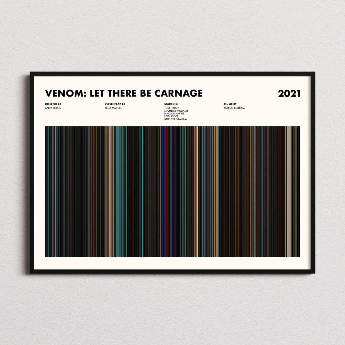 Venom: Let There Be Carnage Movie Barcode Poster