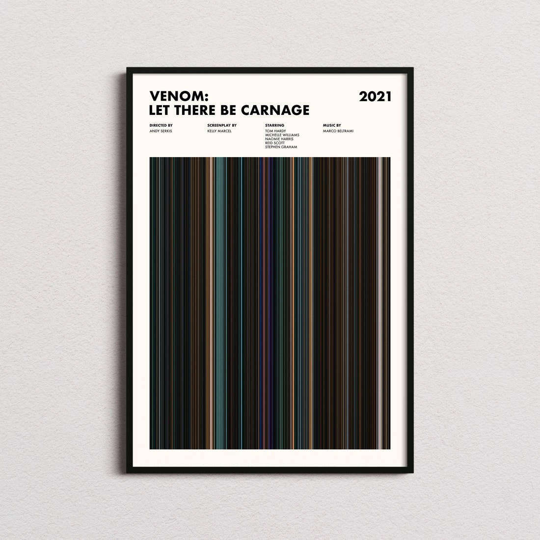 Venom: Let There Be Carnage Movie Barcode Poster