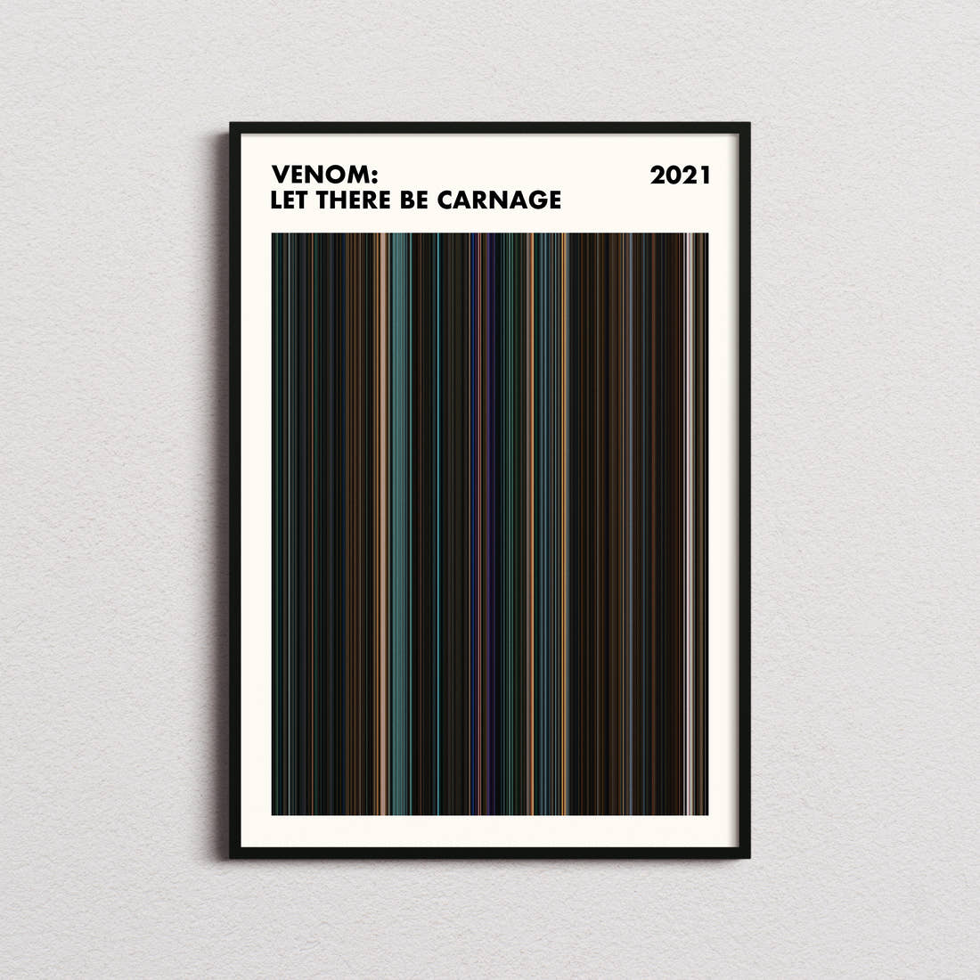 Venom: Let There Be Carnage Movie Barcode Poster - Simplified