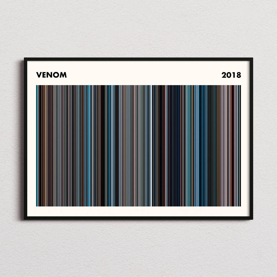Venom Movie Barcode Poster - Simplified