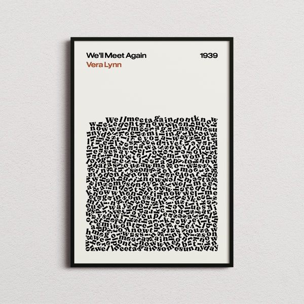 Vera Lynn We'll Meet Again Lyric Print