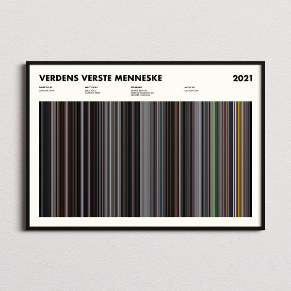 Verdens Verste Menneske Movie Barcode Poster