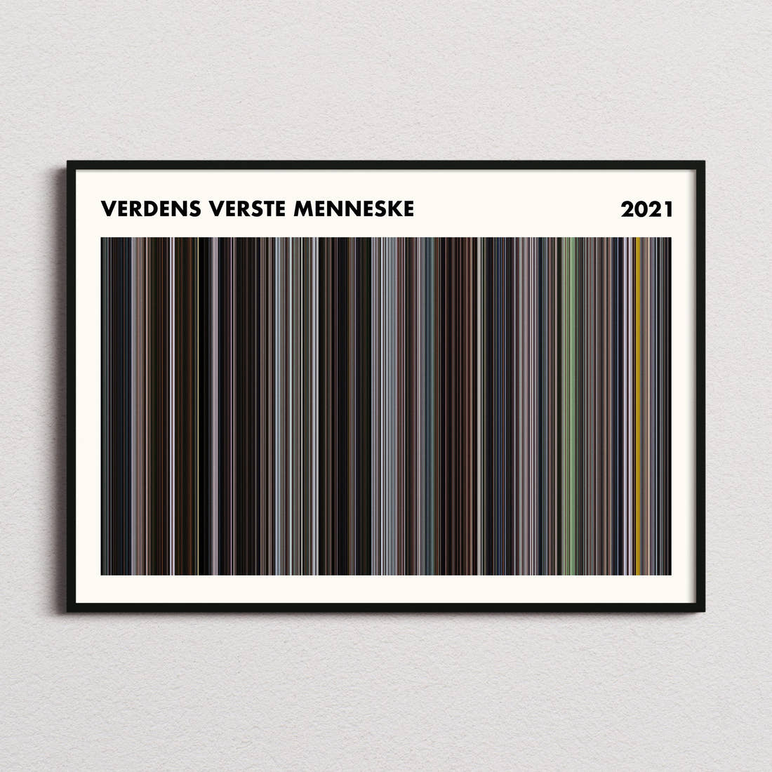 Verdens Verste Menneske Movie Barcode Poster - Simplified