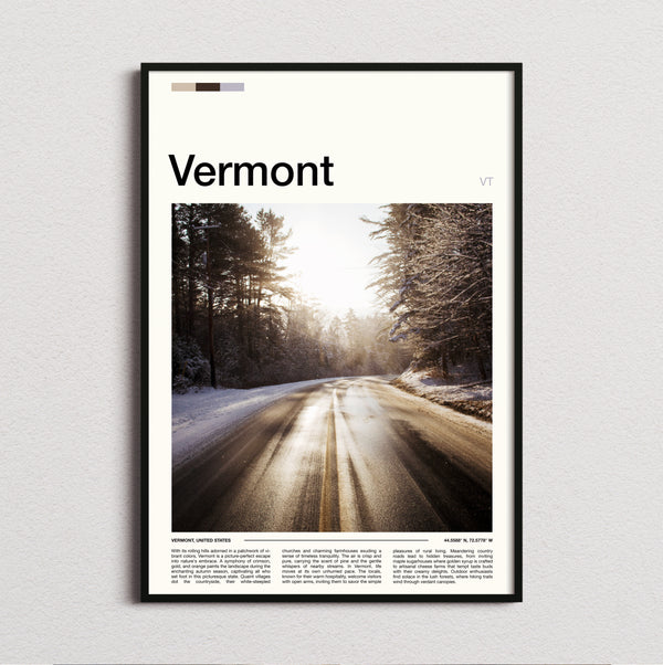 Vermont - Sunlit Forest Road - Travel Print