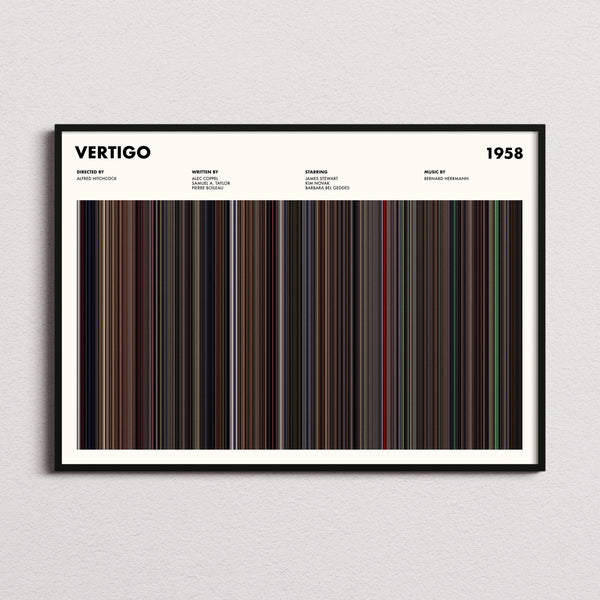 Vertigo Movie Barcode Poster