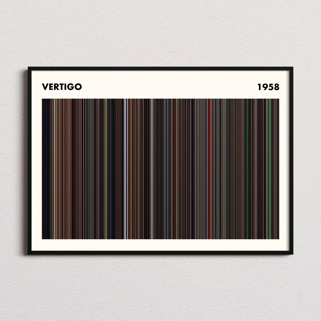 Vertigo Movie Barcode Poster - Simplified