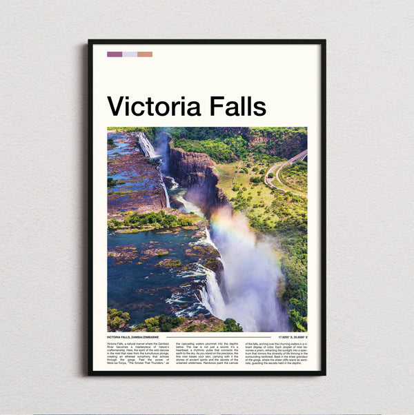 Victoria Falls - Waterfall Rainbow - Travel Print