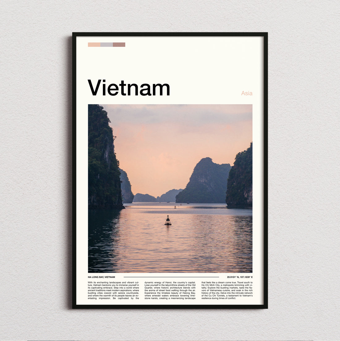 Vietnam - Limestone Karsts At Sunset - Travel Print