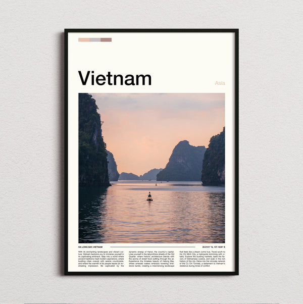 Vietnam - Limestone Karsts At Sunset - Travel Print
