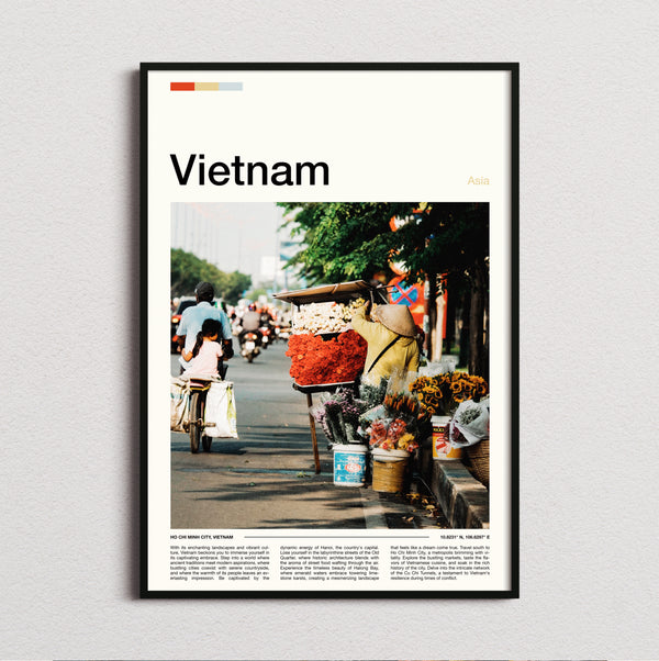 Vietnam - Flower Seller On Bicycle - Travel Print