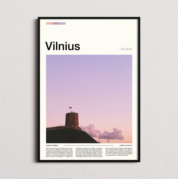 Vilnius - Gediminas Tower - Travel Print