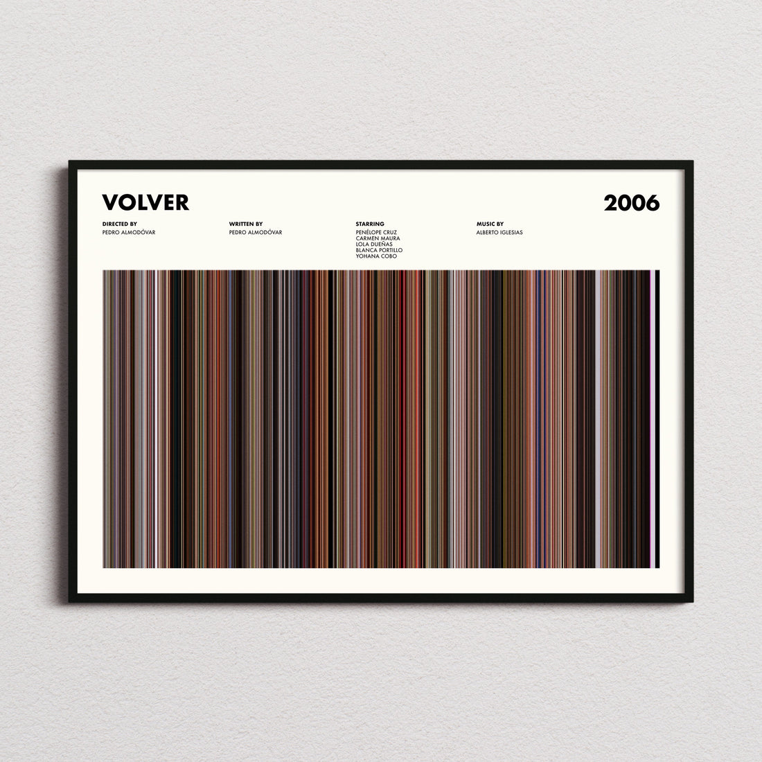 Volver Movie Barcode Poster