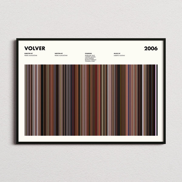 Volver Movie Barcode Poster