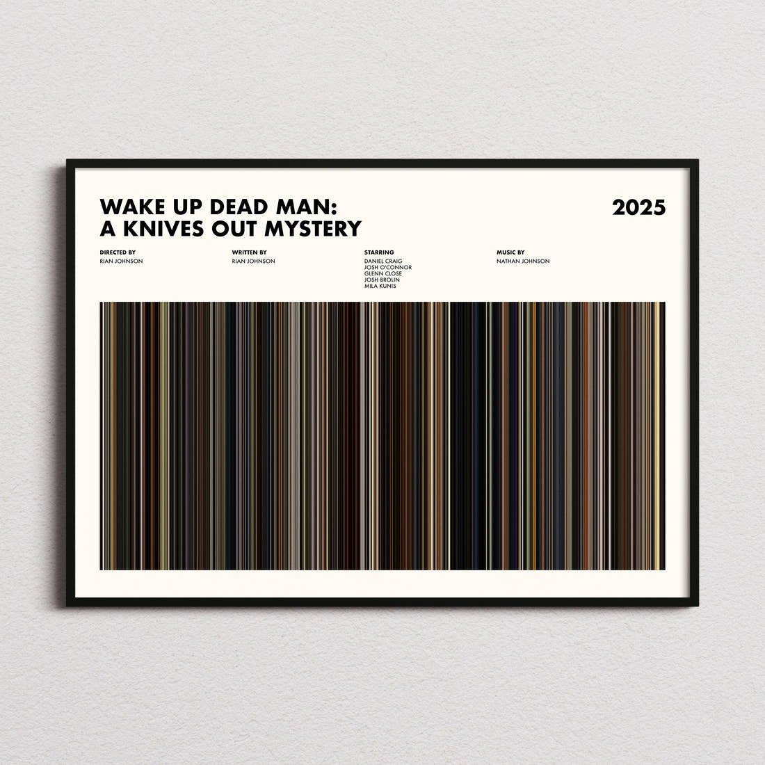 Wake Up Dead Man: A Knives Out Mystery Movie Barcode Poster