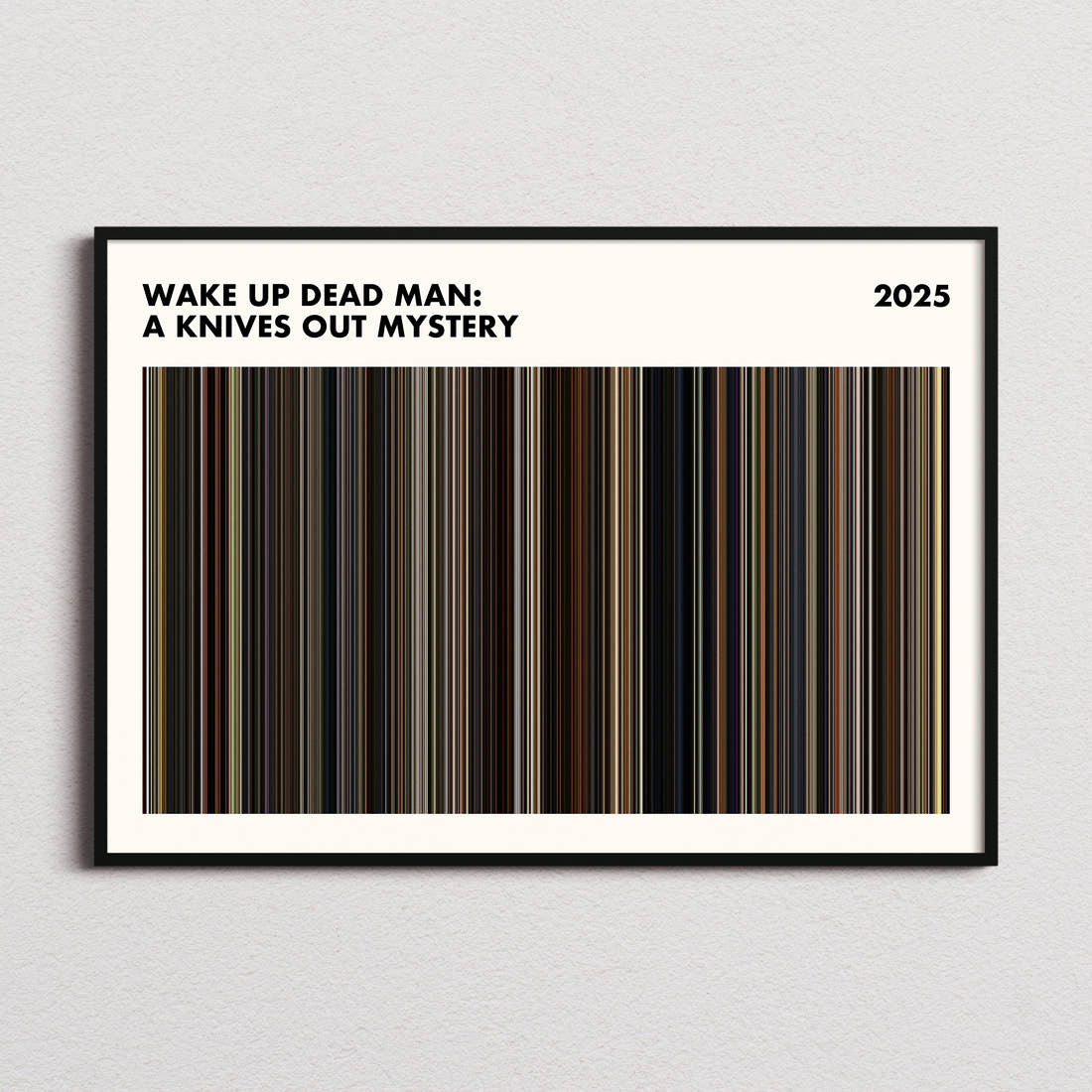 Wake Up Dead Man: A Knives Out Mystery Movie Barcode Poster - Simplified